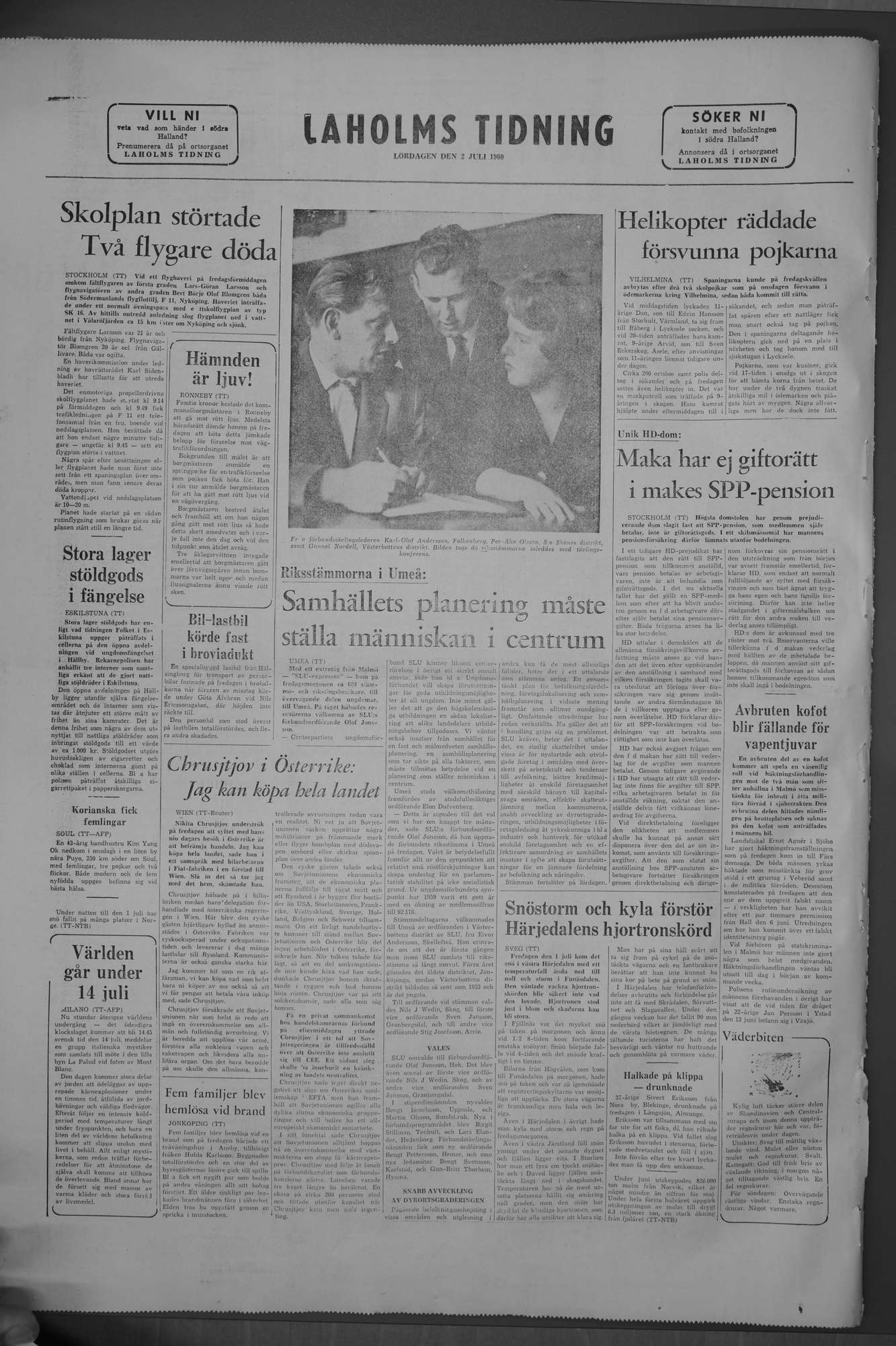 Laholms Tidning Lördag 2 juli 1960, sida 8