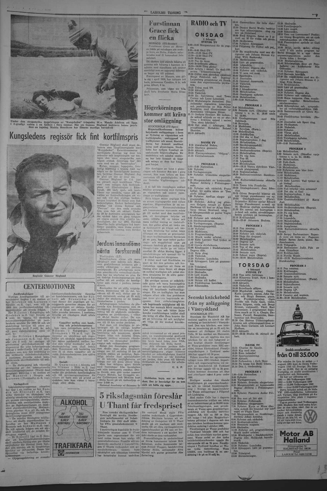 Laholms Tidning Onsdag 3 februari 1965, sida 7