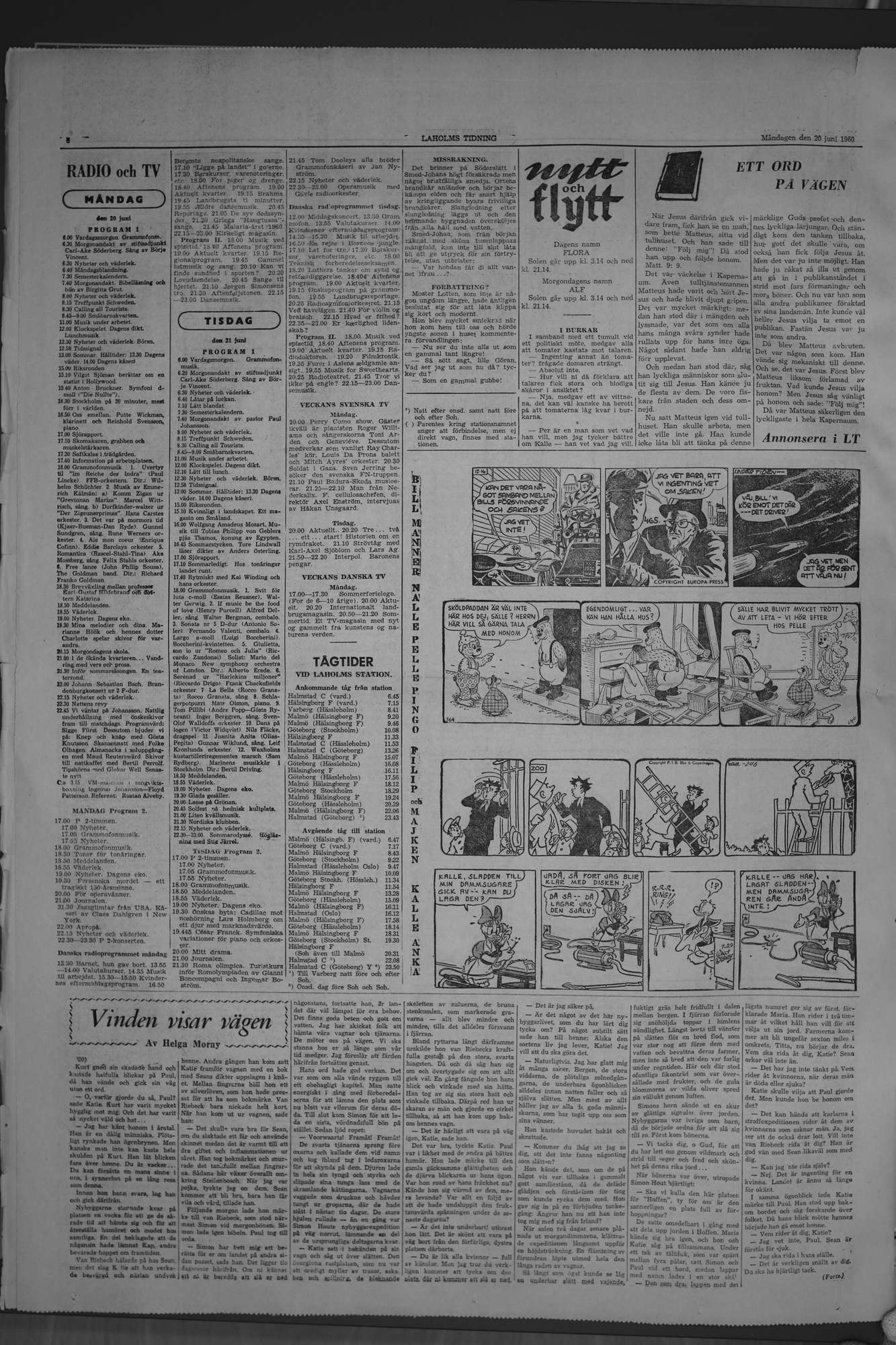 Laholms Tidning Måndag 20 juni 1960, sida 6
