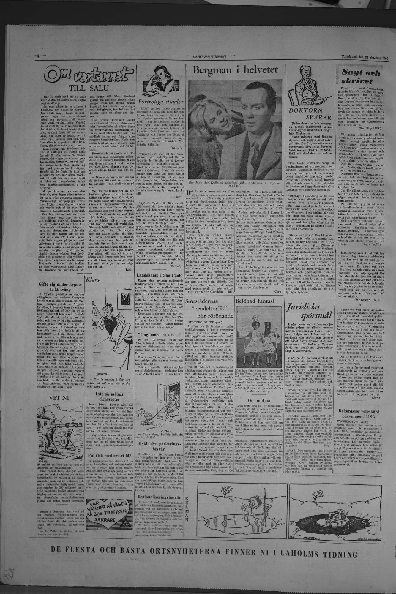 Laholms Tidning Torsdag 20 oktober 1960, sida 6