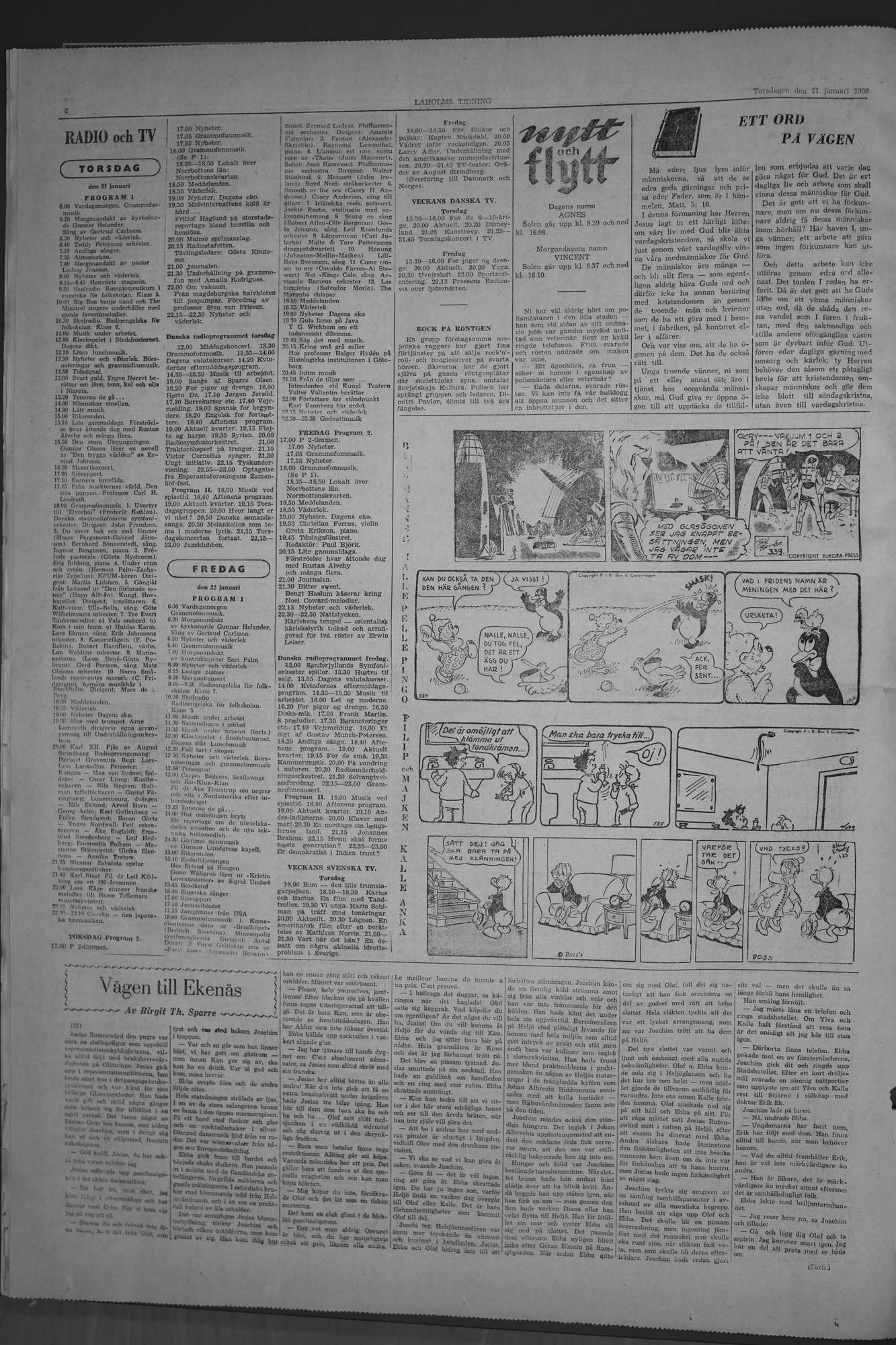 Laholms Tidning Torsdag 21 januari 1960, sida 6