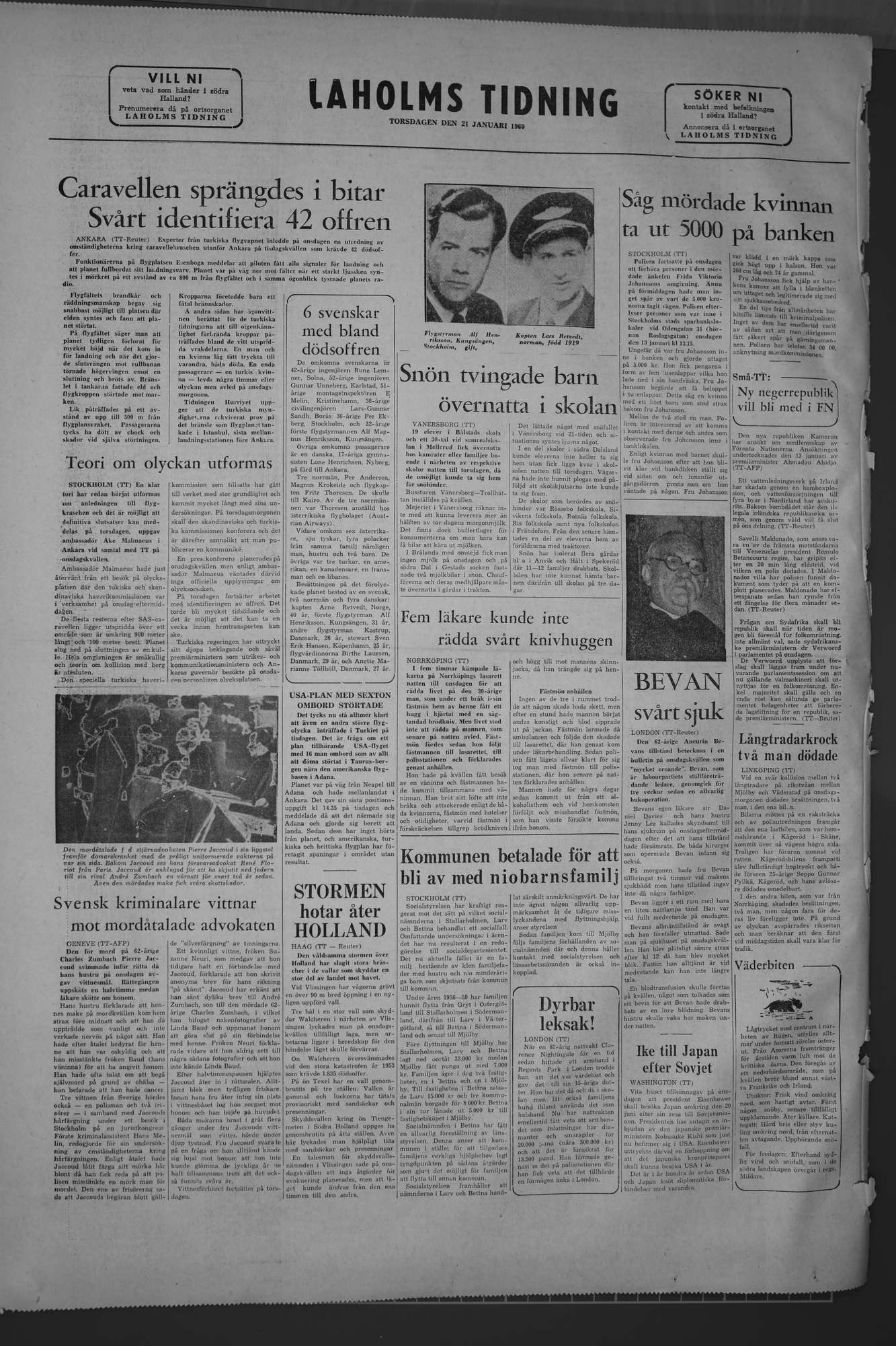 Laholms Tidning Torsdag 21 januari 1960, sida 8