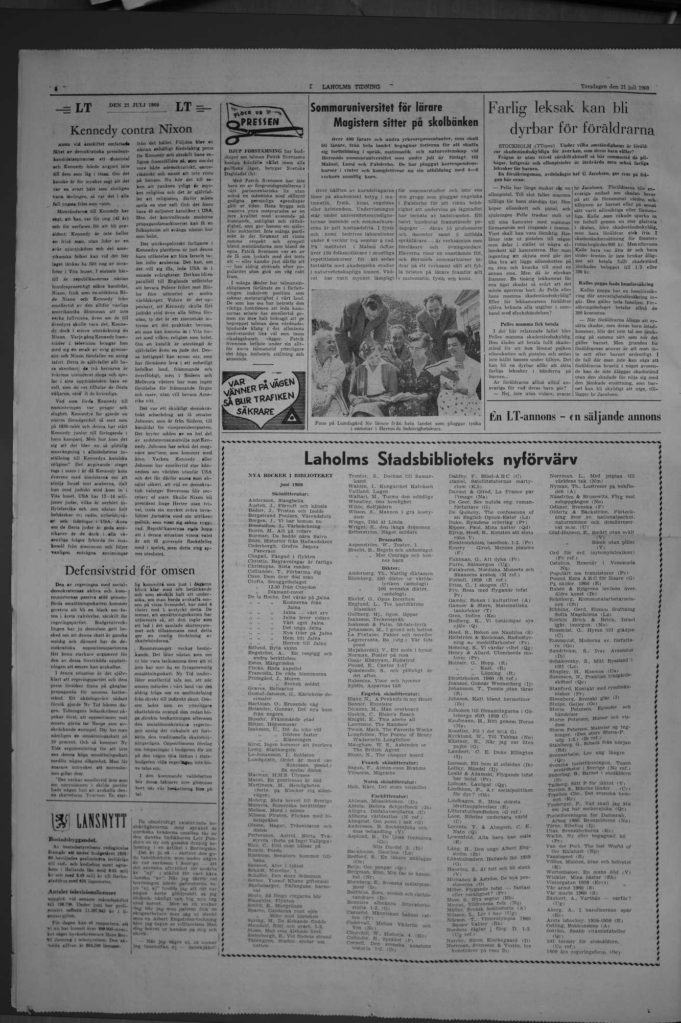 Laholms Tidning Torsdag 21 juli 1960, sida 4