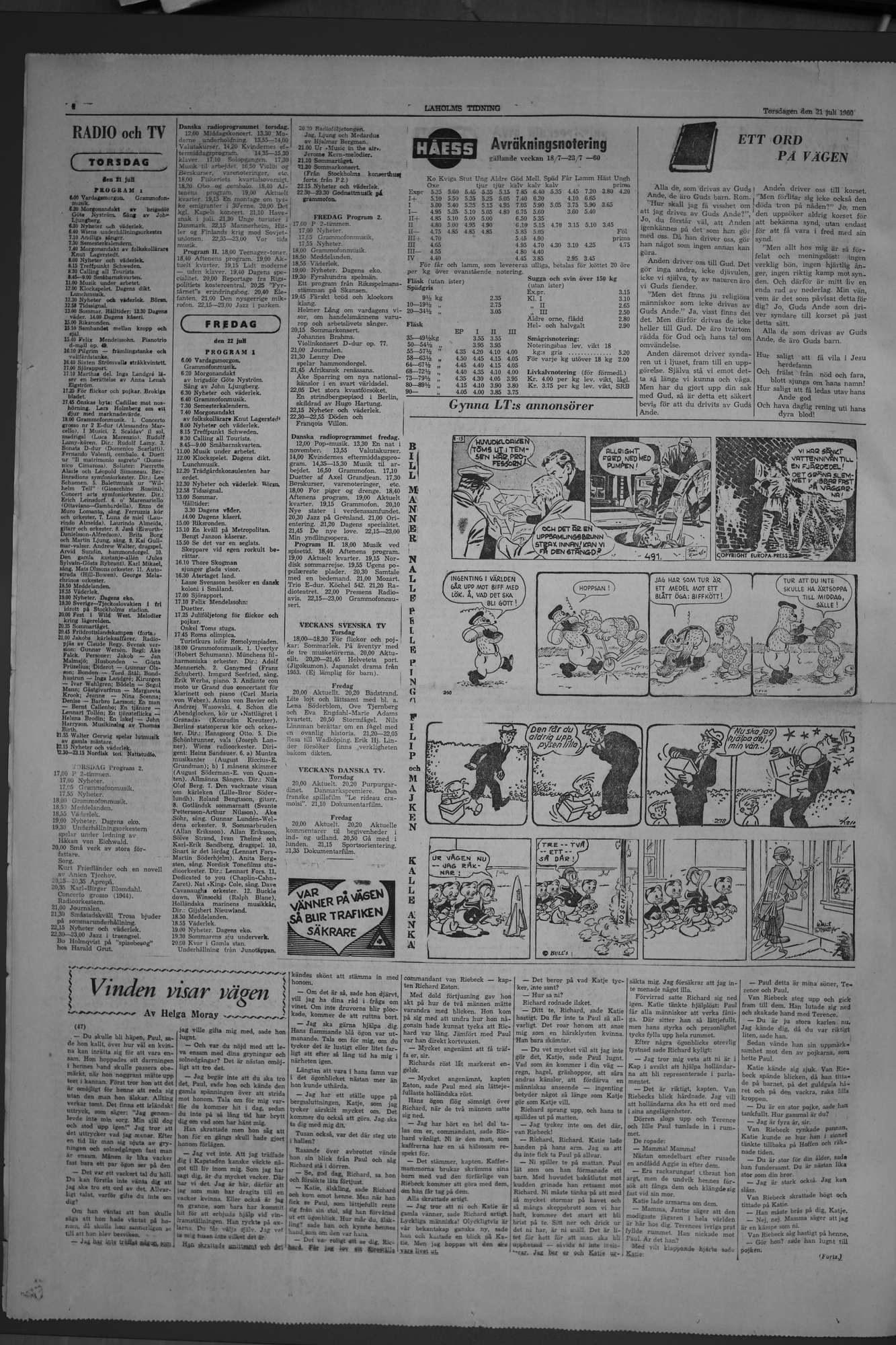 Laholms Tidning Torsdag 21 juli 1960, sida 6