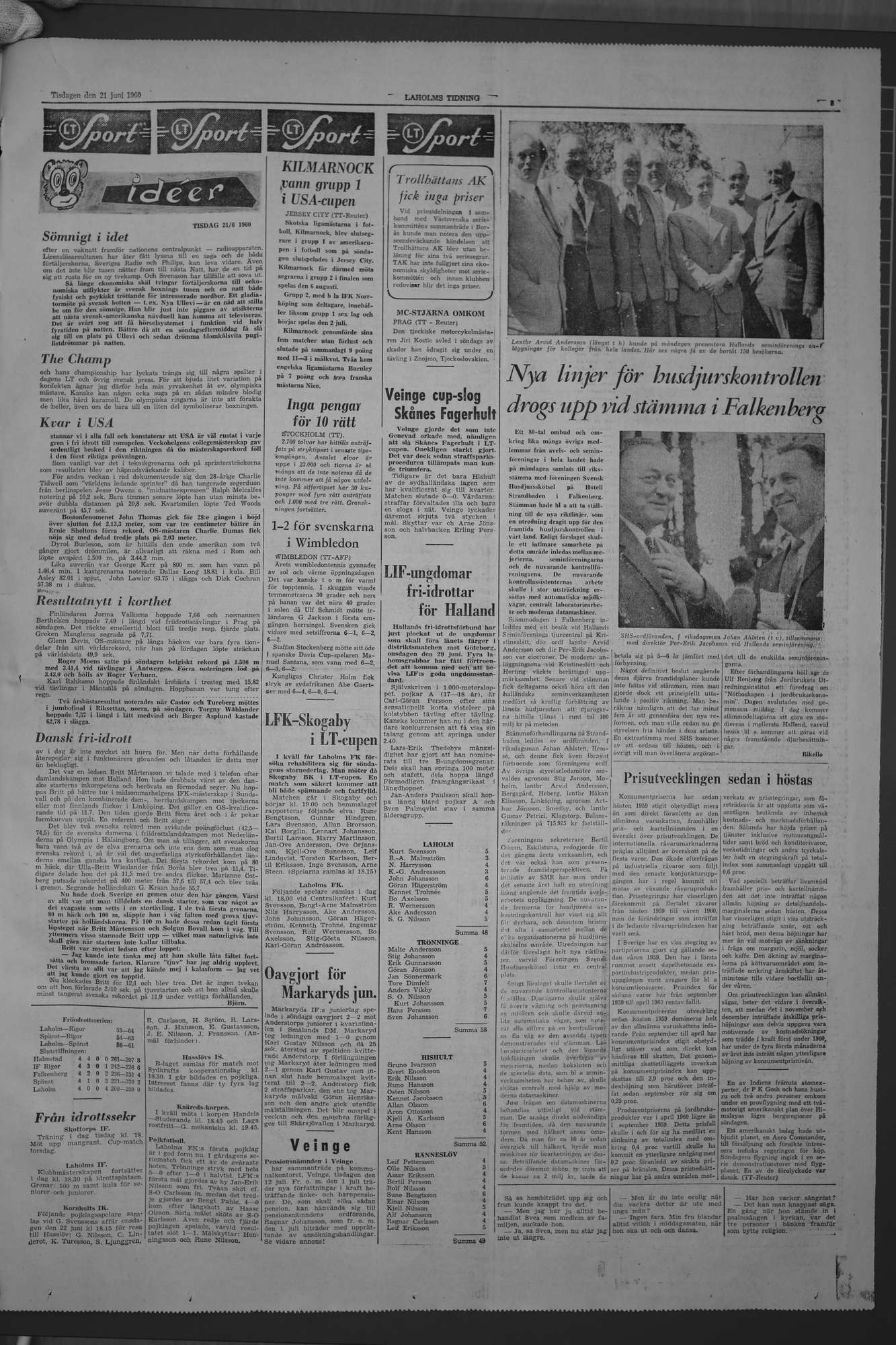 Laholms Tidning Tisdag 21 juni 1960, sida 5
