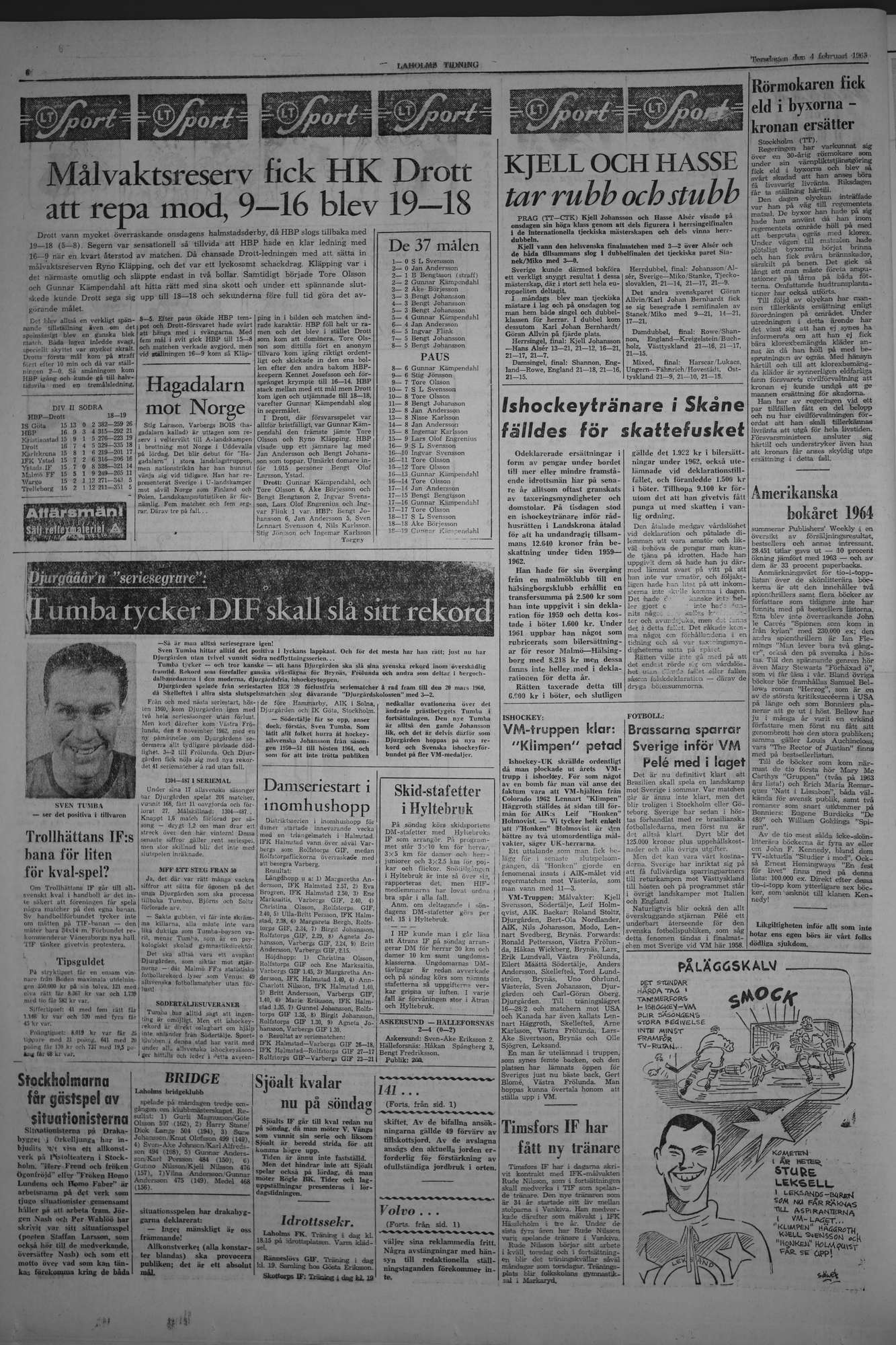 Laholms Tidning Torsdag 4 februari 1965, sida 6