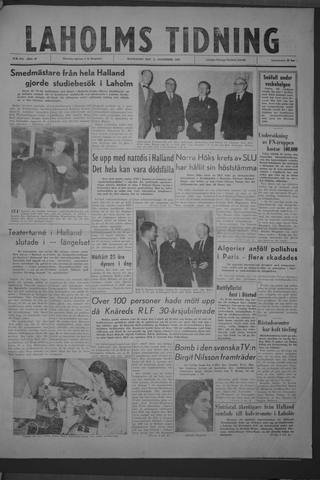 Förstasidan, Måndag 21 november 1960