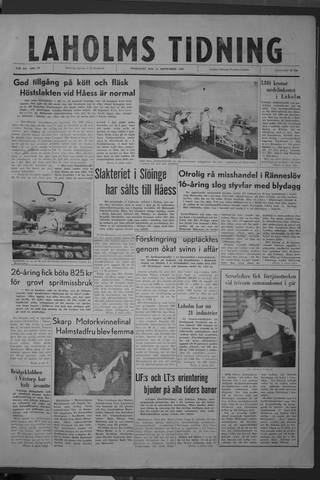 Förstasidan, Onsdag 21 september 1960