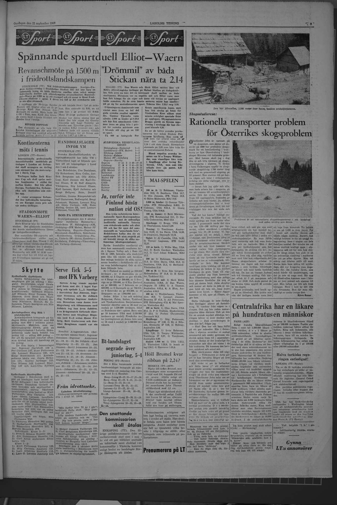 Laholms Tidning Onsdag 21 september 1960, sida 5