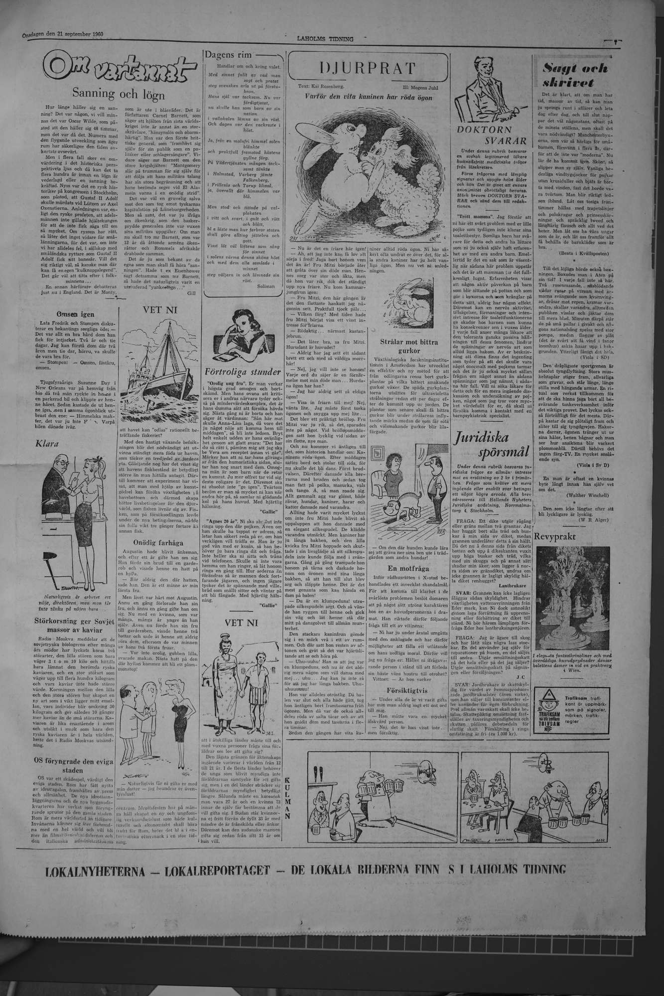 Laholms Tidning Onsdag 21 september 1960, sida 7