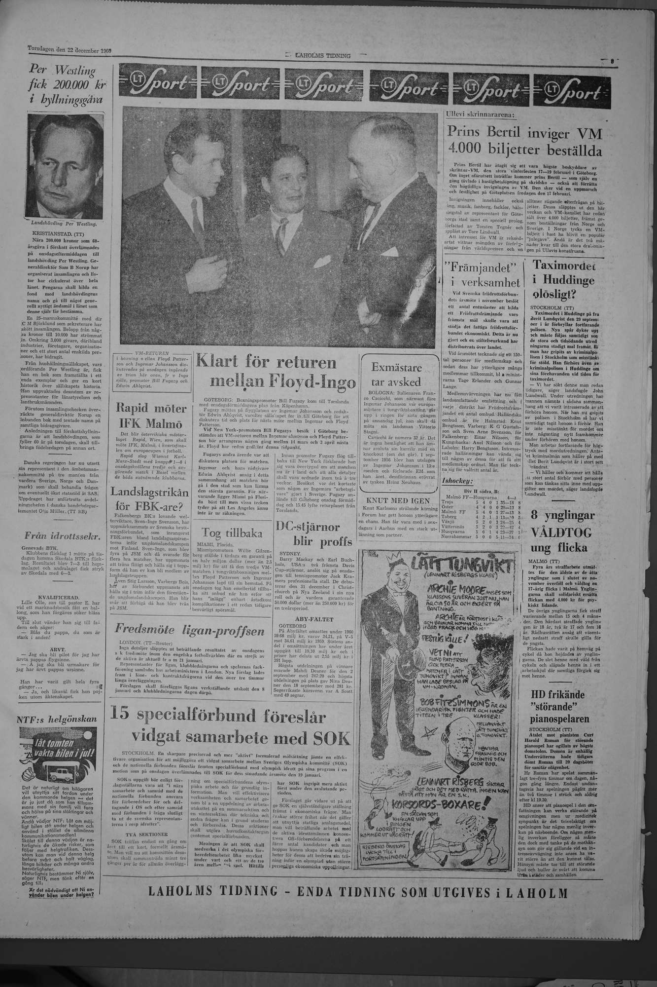 Laholms Tidning Torsdag 22 december 1960, sida 5