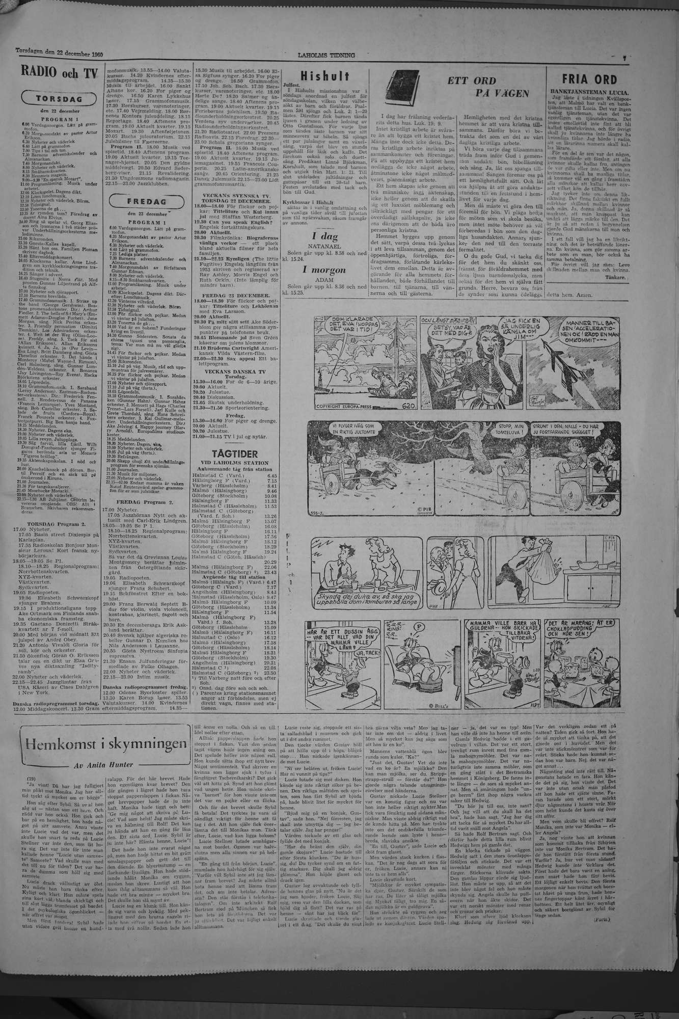 Laholms Tidning Torsdag 22 december 1960, sida 7