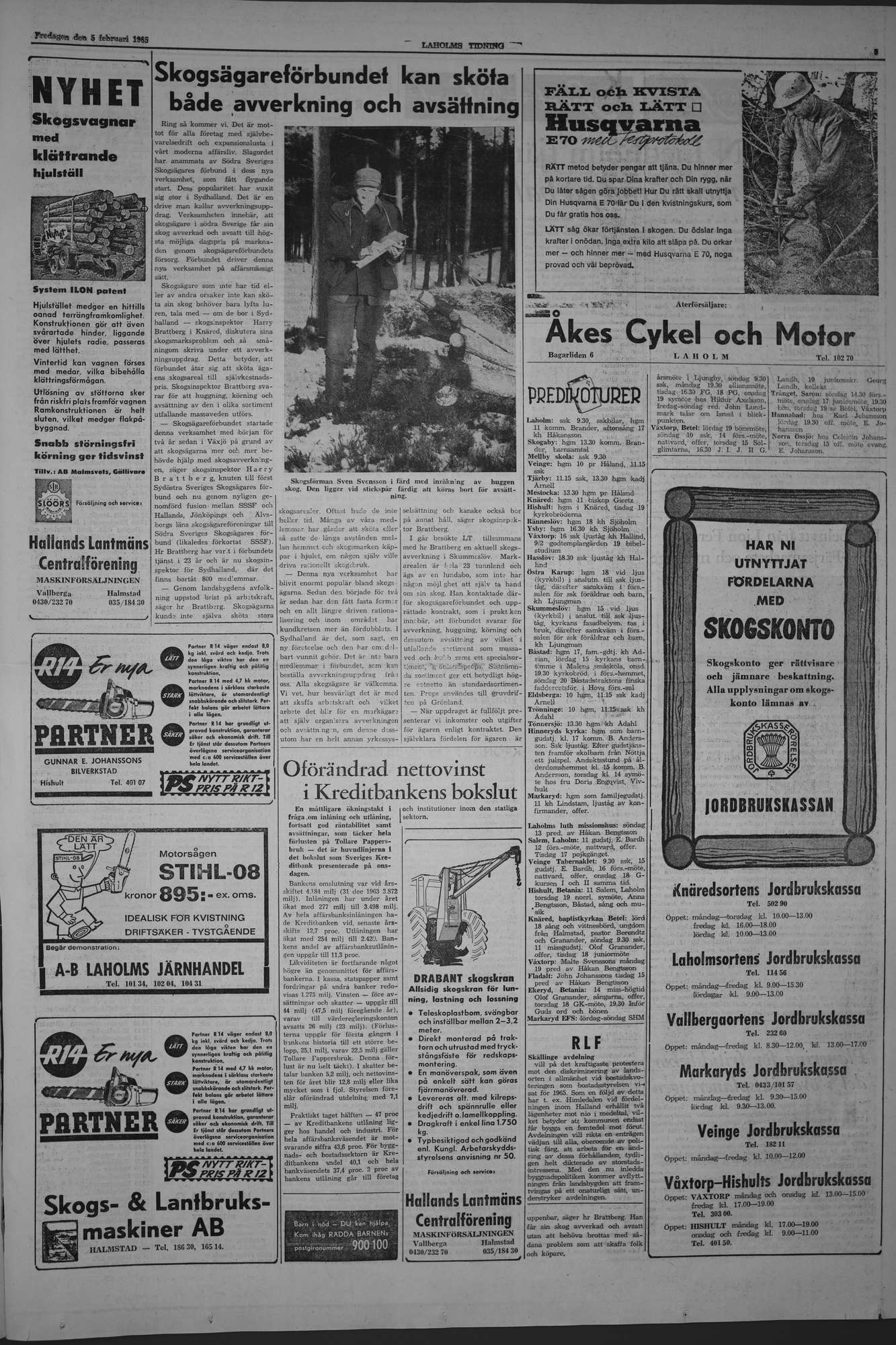 Laholms Tidning Fredag 5 februari 1965, sida 5