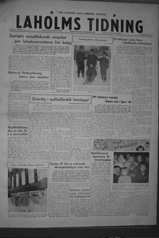 Förstasidan, Måndag 22 februari 1960