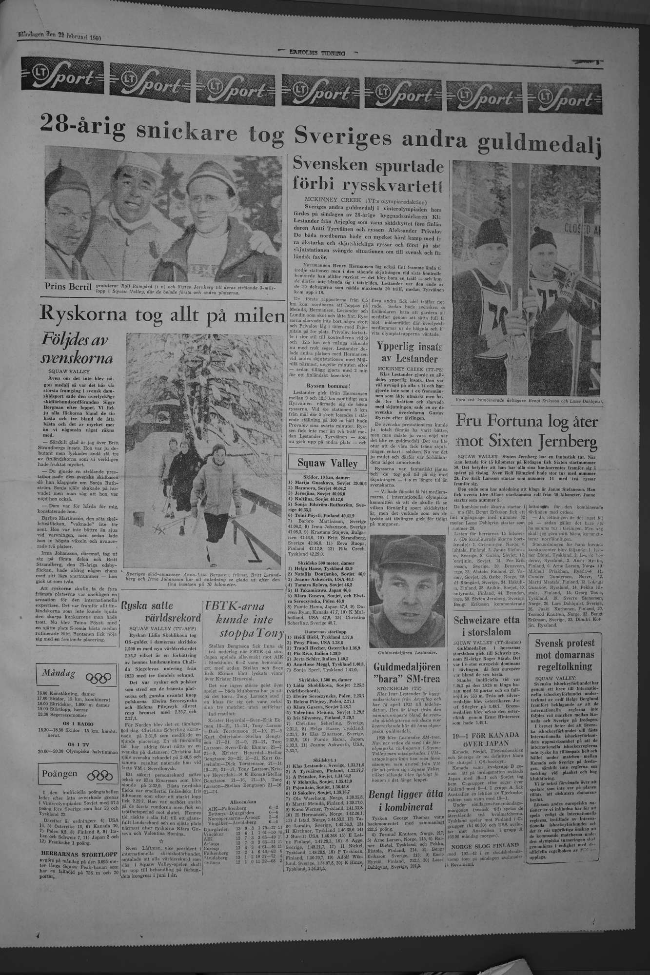 Laholms Tidning Måndag 22 februari 1960, sida 5