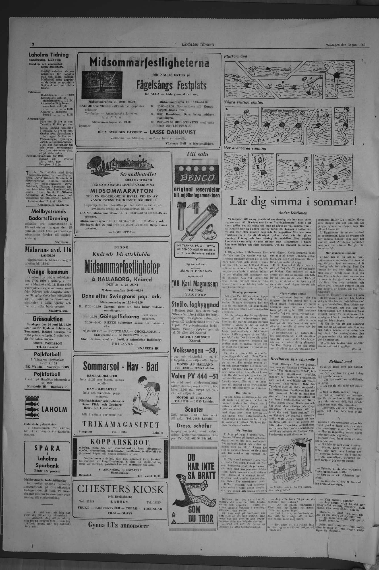 Laholms Tidning Onsdag 22 juni 1960, sida 2