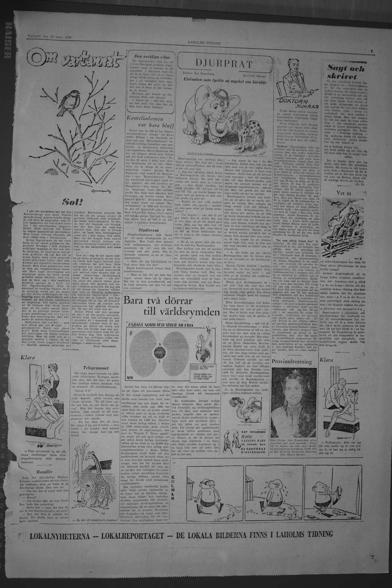 Laholms Tidning Tisdag 22 mars 1960, sida 7