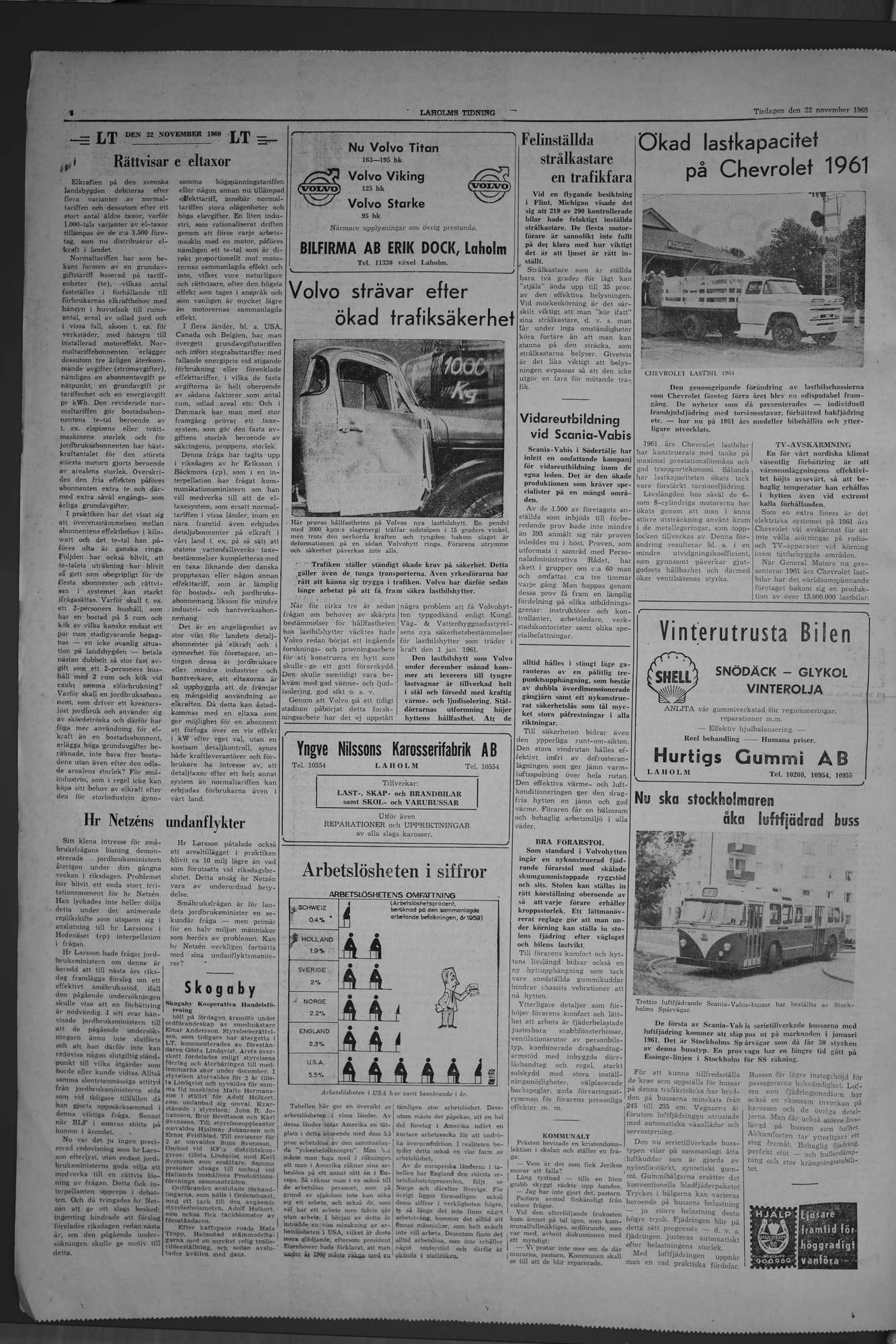 Laholms Tidning Tisdag 22 november 1960, sida 4