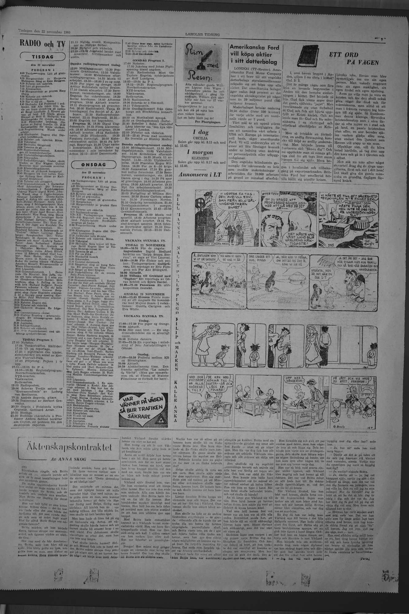 Laholms Tidning Tisdag 22 november 1960, sida 7