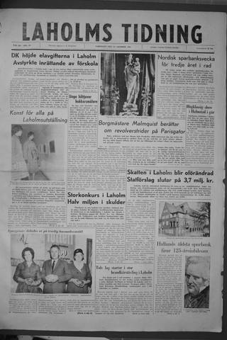 Förstasidan, Lördag 22 oktober 1960