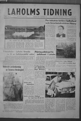 Förstasidan, Torsdag 22 september 1960