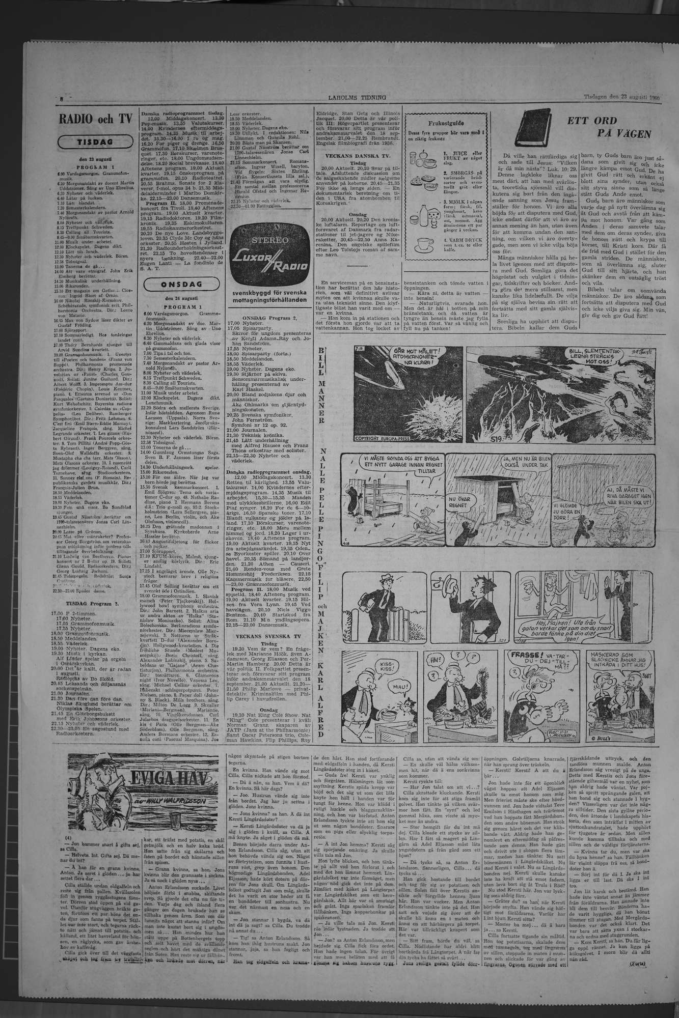 Laholms Tidning Tisdag 23 augusti 1960, sida 6