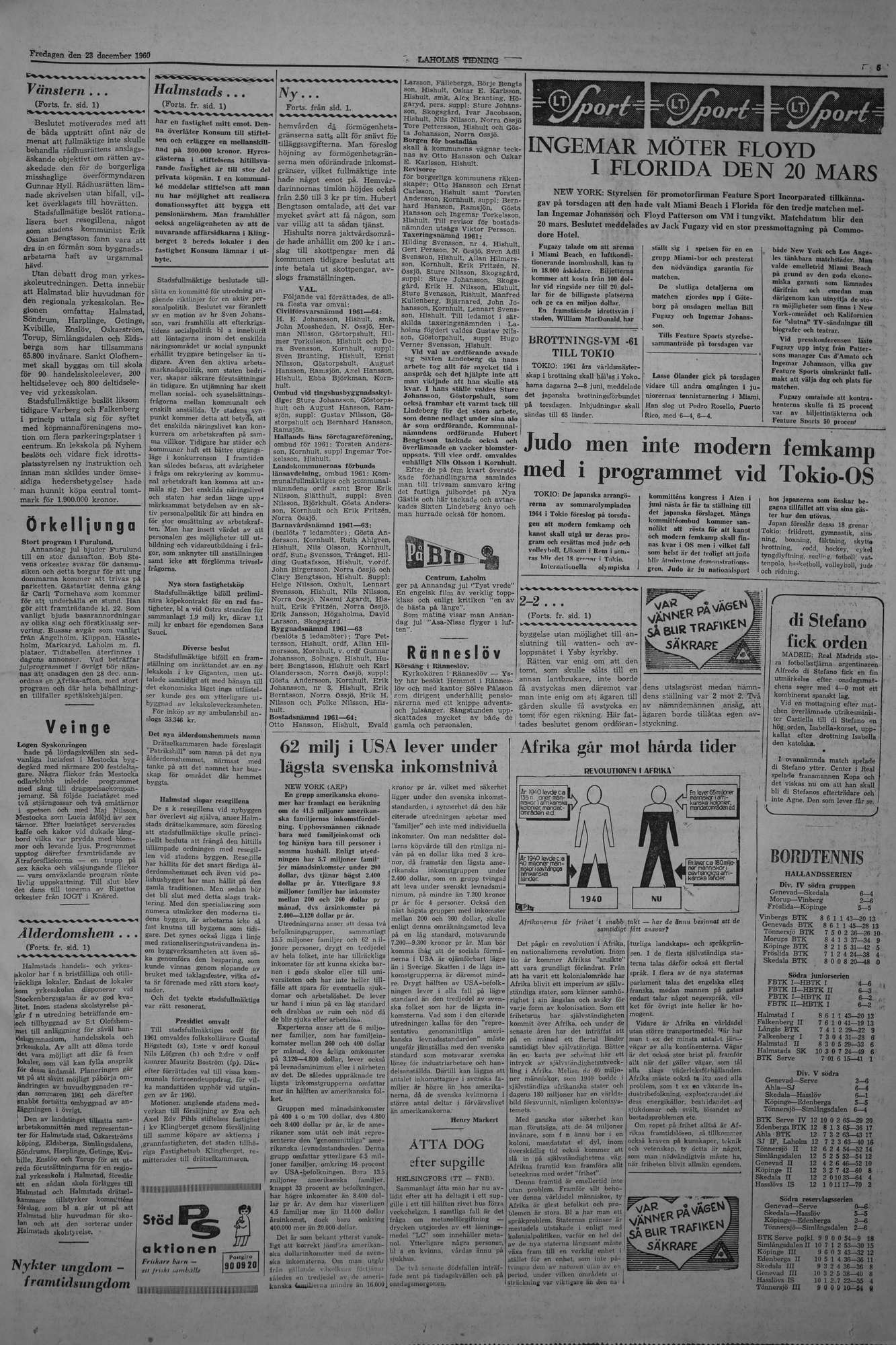 Laholms Tidning Fredag 23 december 1960, sida 5