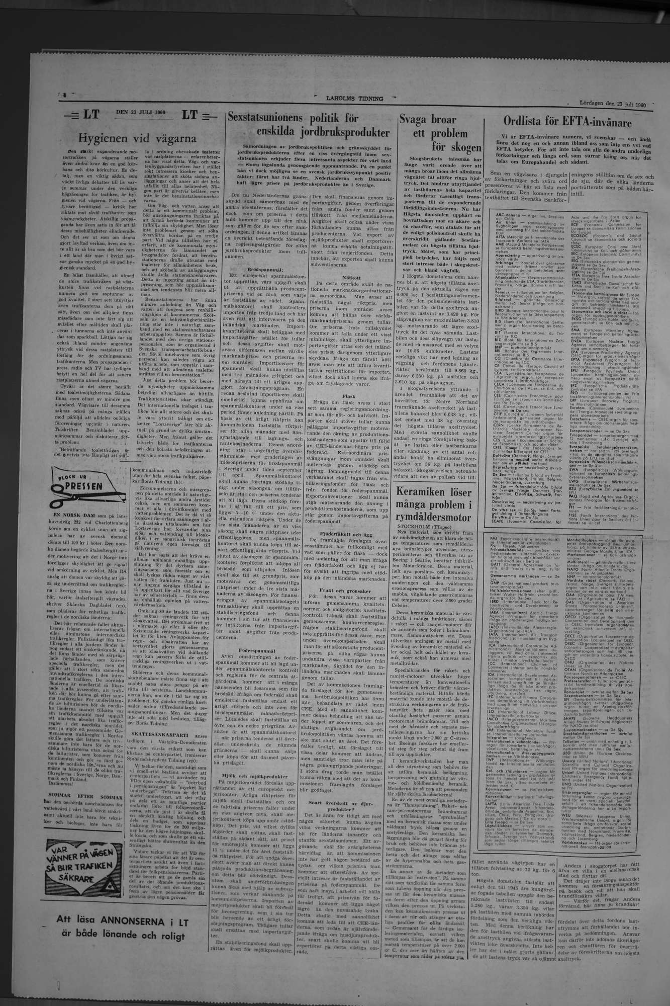 Laholms Tidning Lördag 23 juli 1960, sida 4