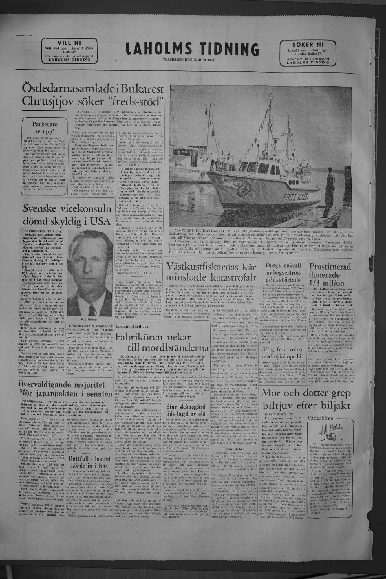 Laholms Tidning Torsdag 23 juni 1960, sida 8