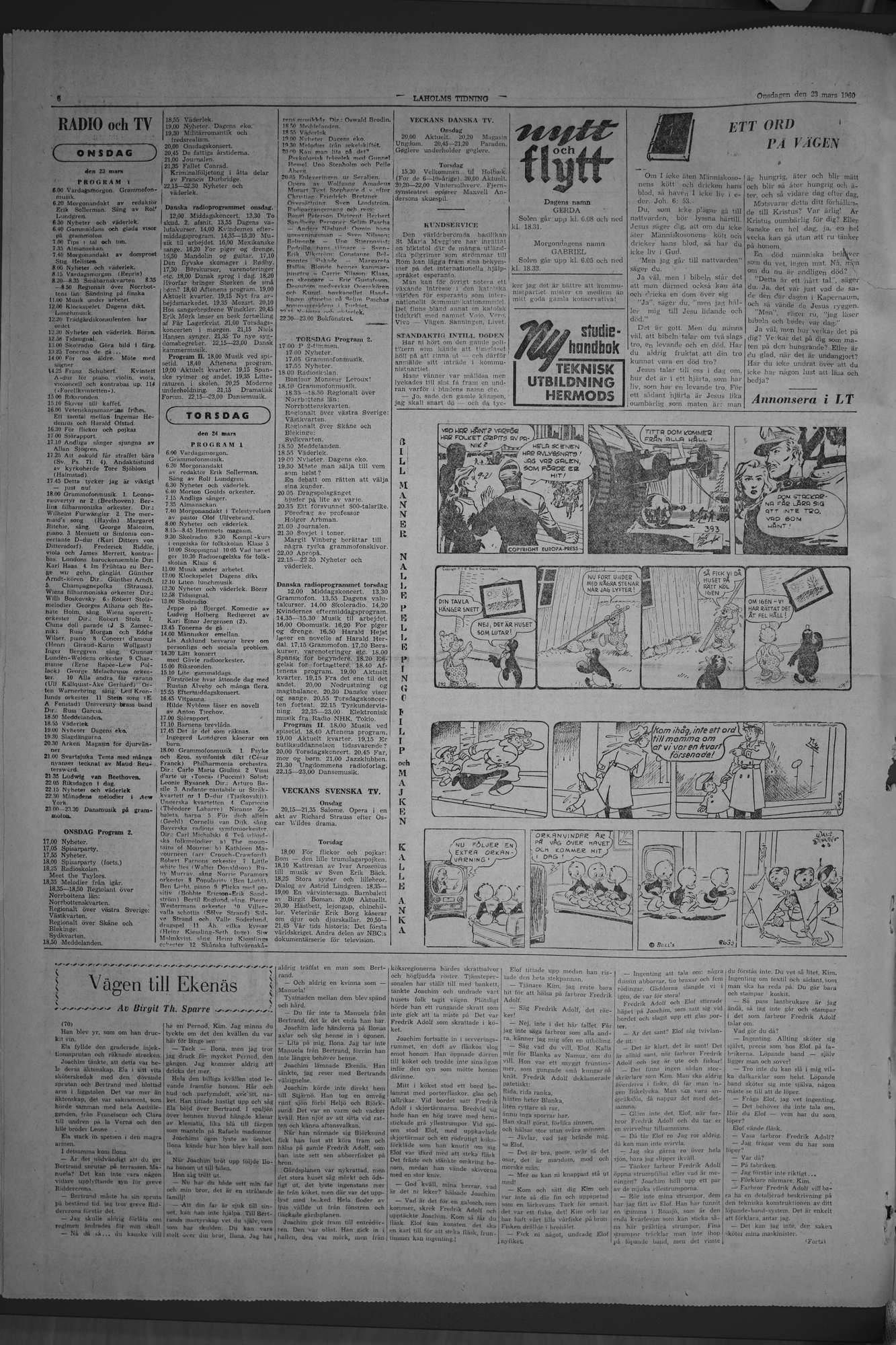 Laholms Tidning Onsdag 23 mars 1960, sida 6