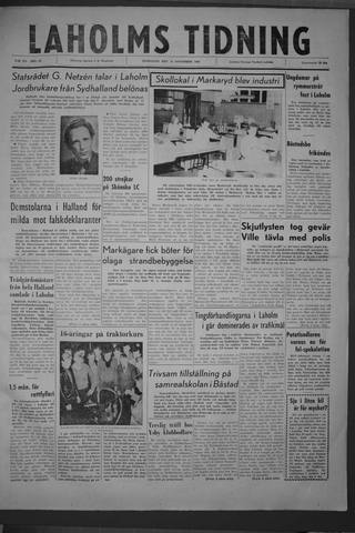 Förstasidan, Onsdag 23 november 1960