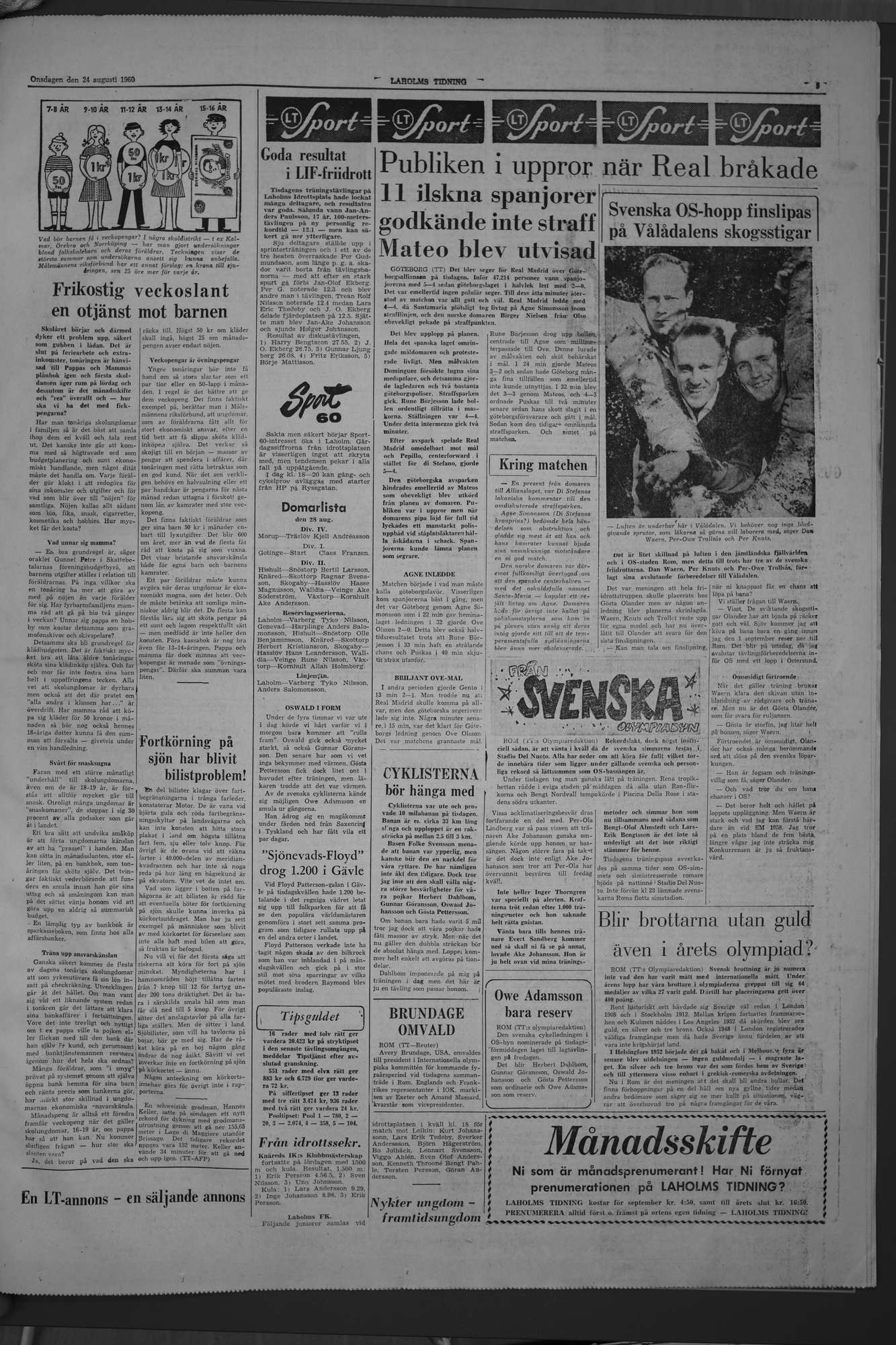 Laholms Tidning Onsdag 24 augusti 1960, sida 5
