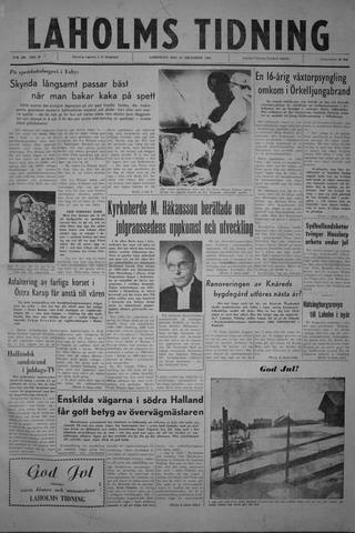Förstasidan, Lördag 24 december 1960