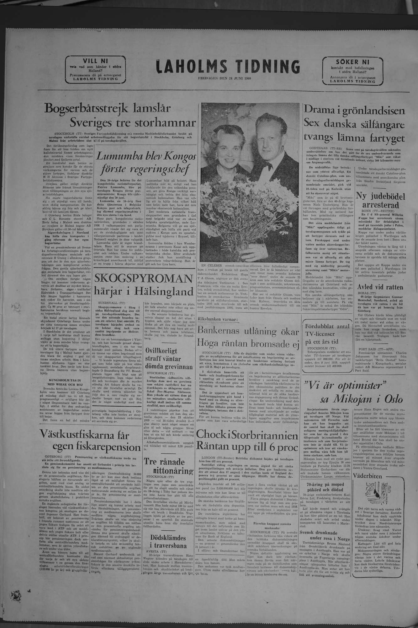 Laholms Tidning Fredag 24 juni 1960, sida 8