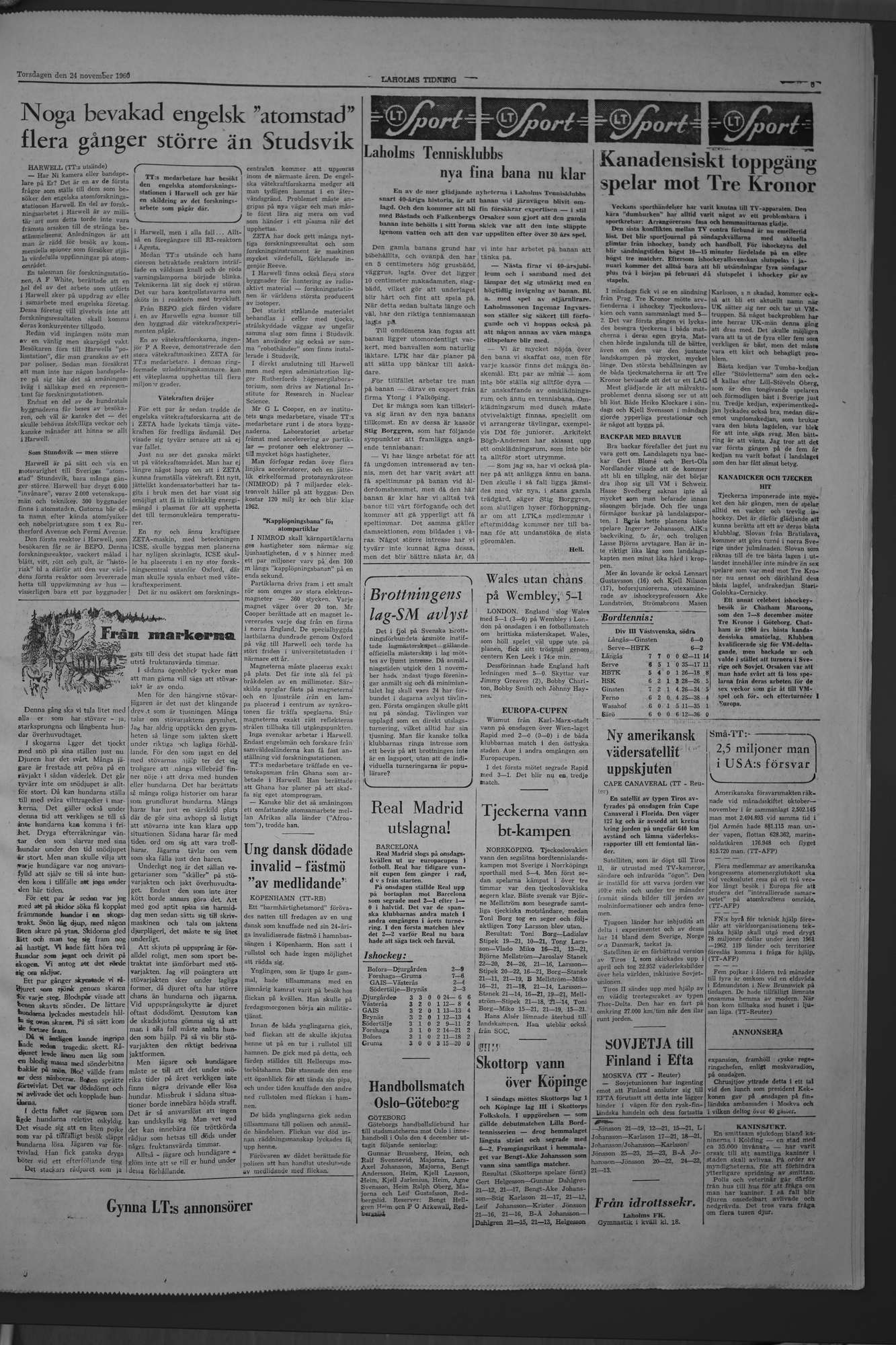 Laholms Tidning Torsdag 24 november 1960, sida 5