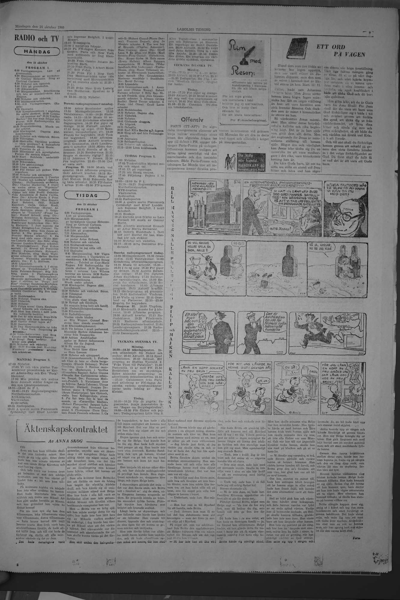 Laholms Tidning Måndag 24 oktober 1960, sida 7