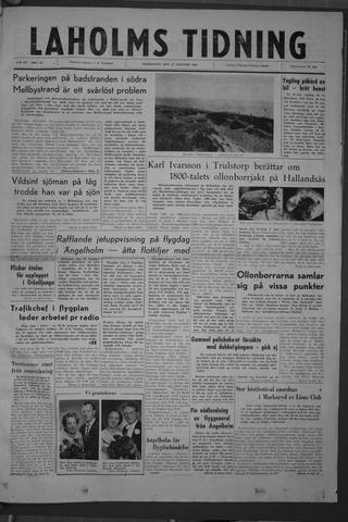 Förstasidan, Torsdag 25 augusti 1960
