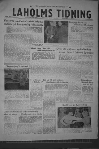 Förstasidan, Torsdag 25 februari 1960