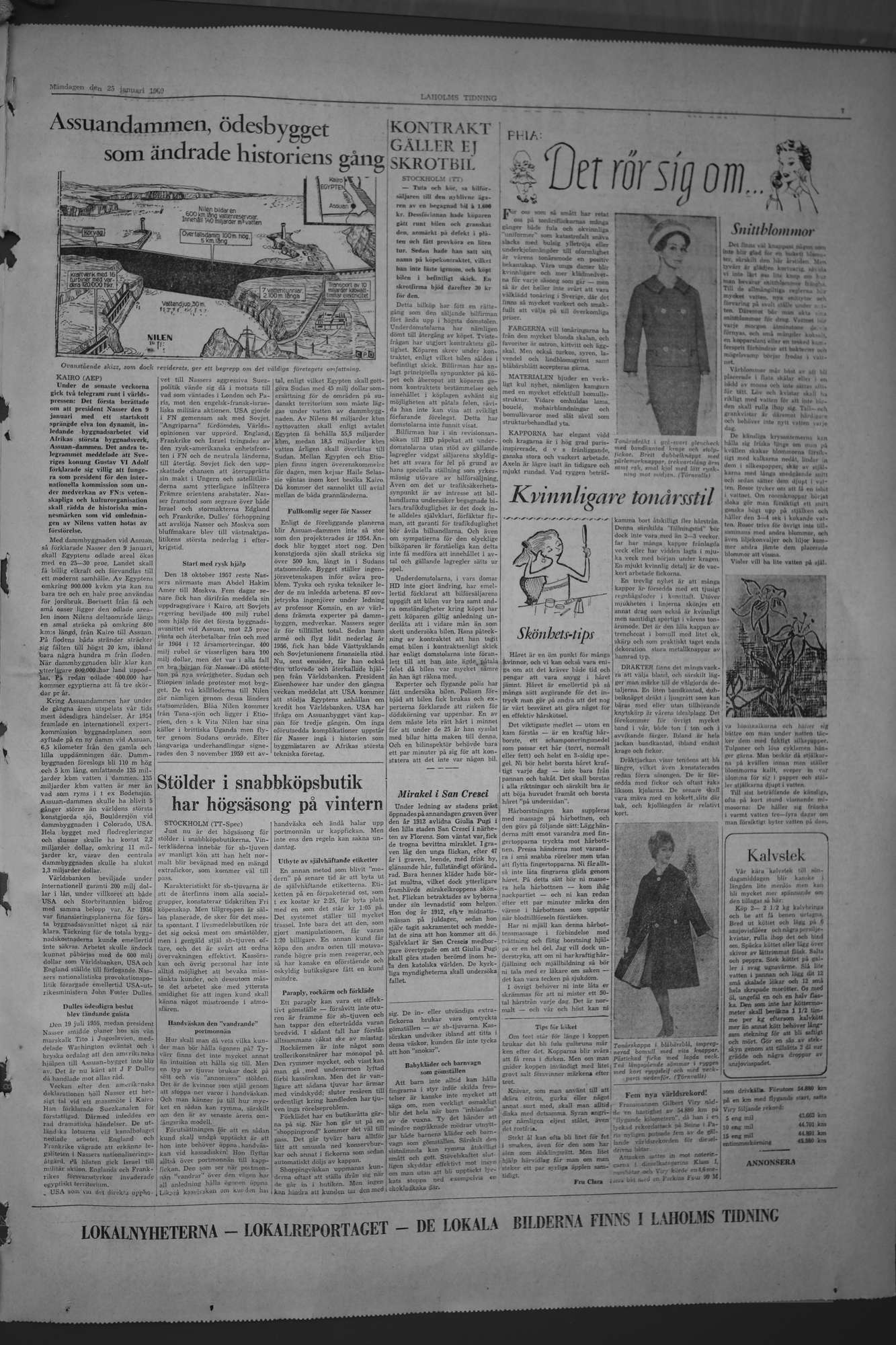 Laholms Tidning Måndag 25 januari 1960, sida 7