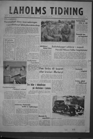 Förstasidan, Måndag 25 juli 1960