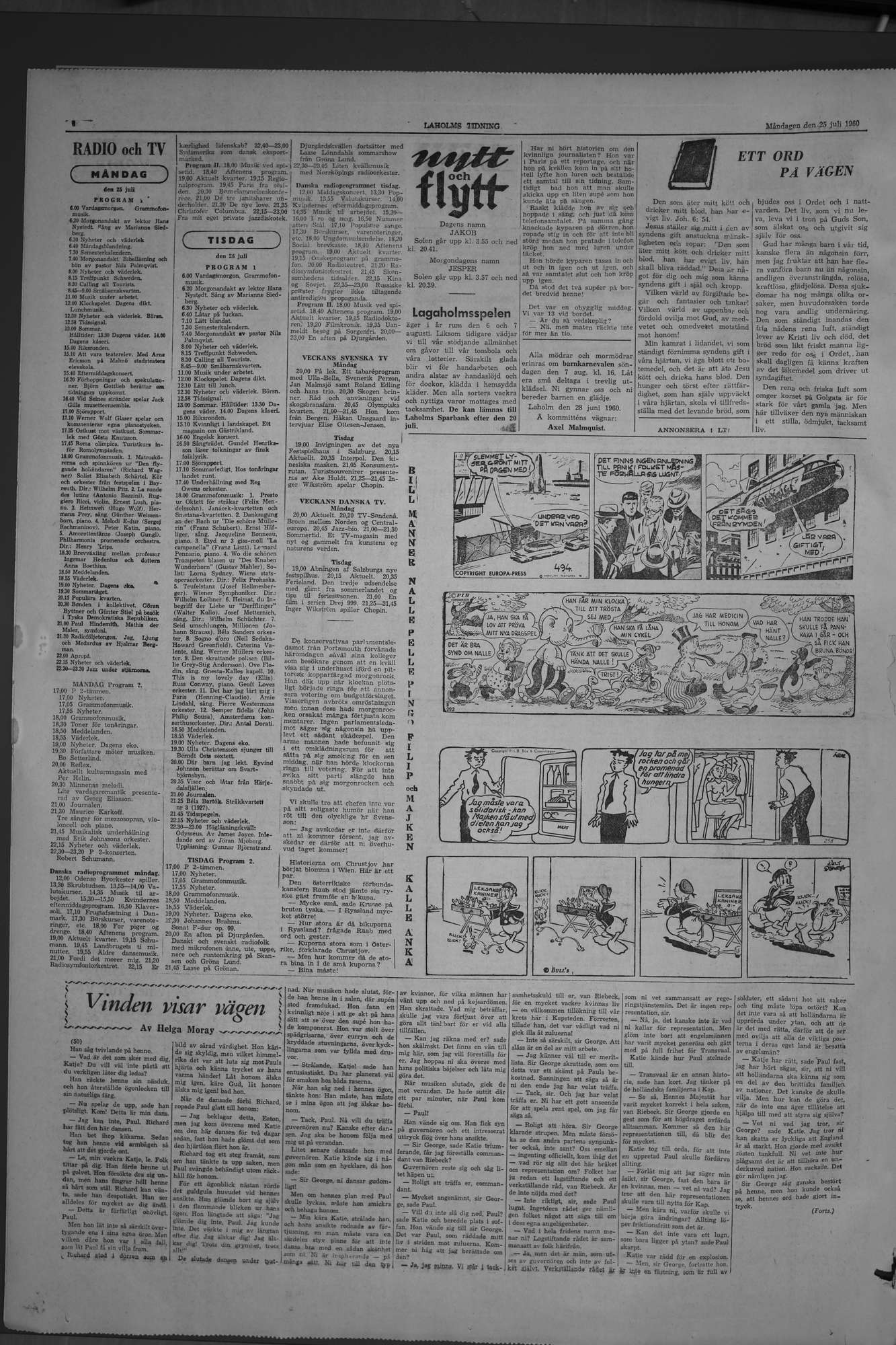 Laholms Tidning Måndag 25 juli 1960, sida 6