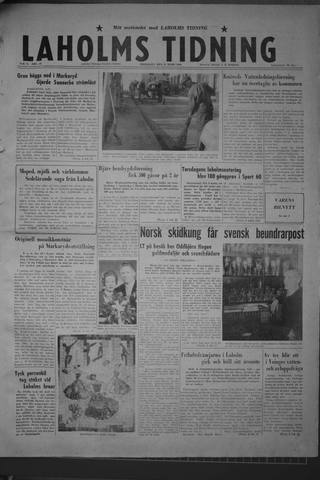Förstasidan, Fredag 25 mars 1960