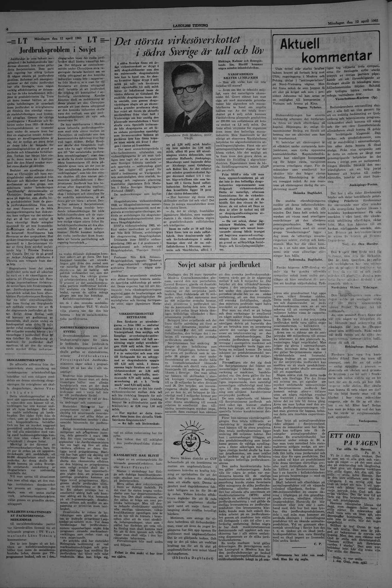 Laholms Tidning Måndag 12 april 1965, sida 4