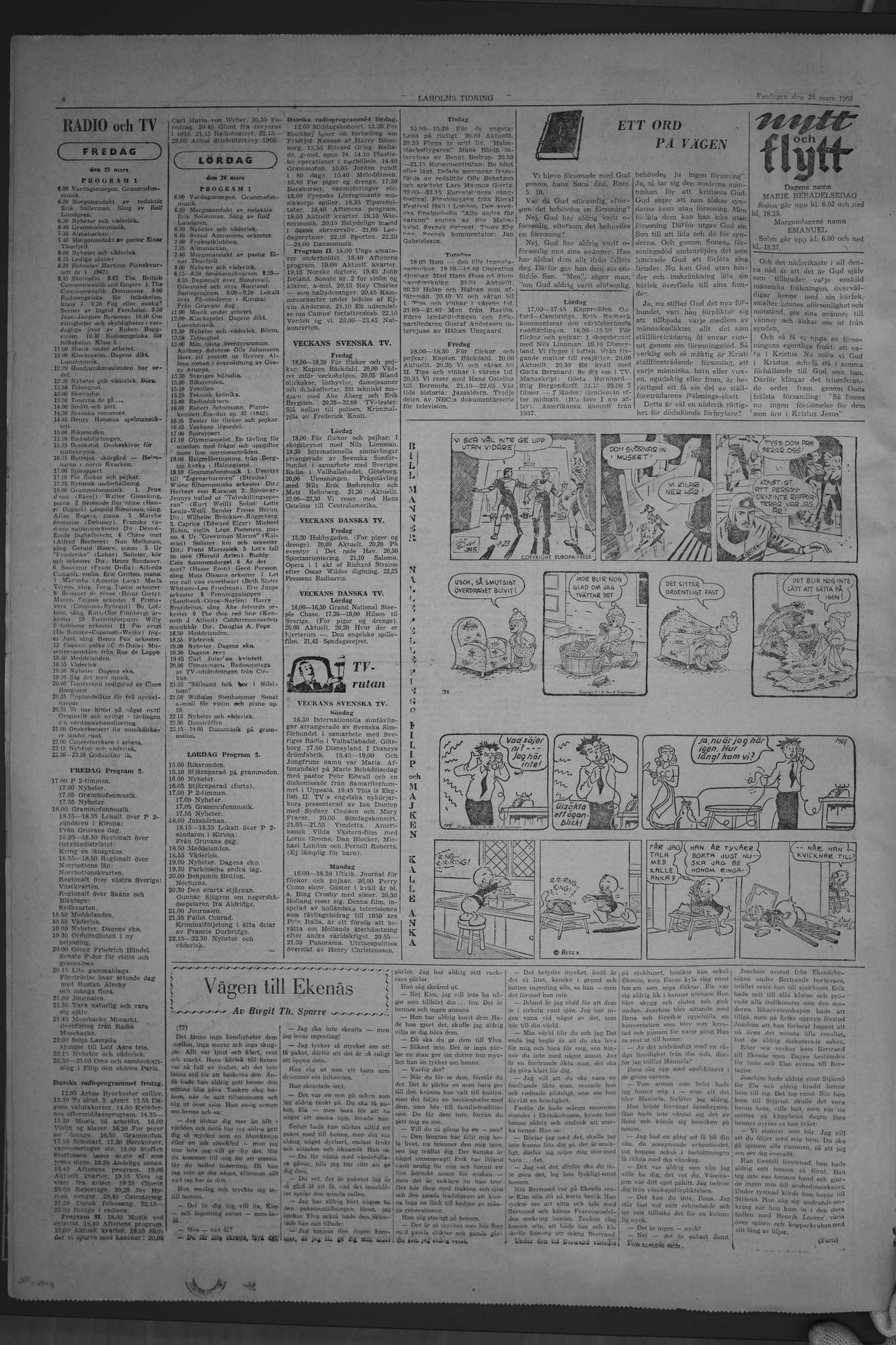 Laholms Tidning Fredag 25 mars 1960, sida 6