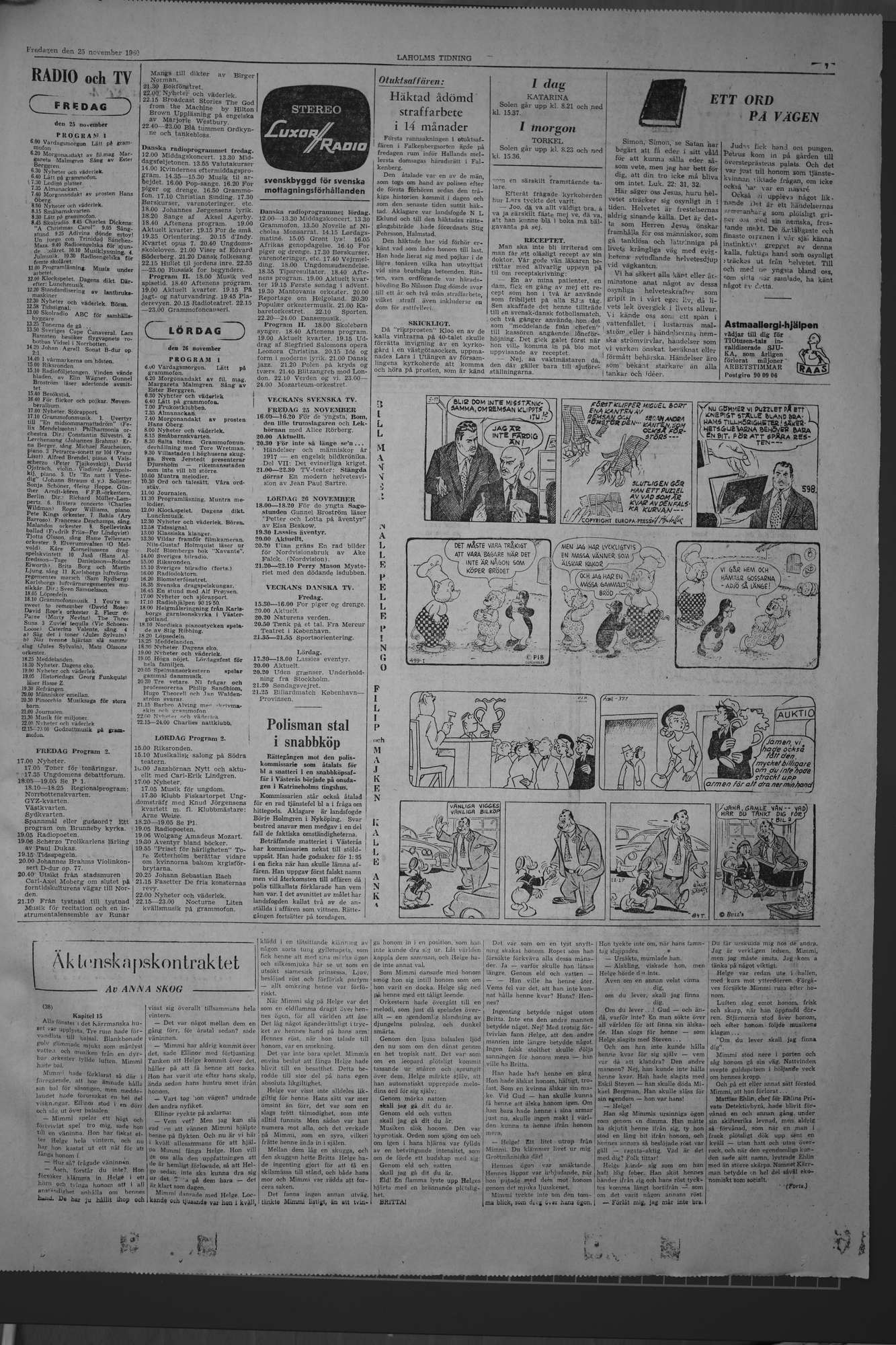 Laholms Tidning Fredag 25 november 1960, sida 7