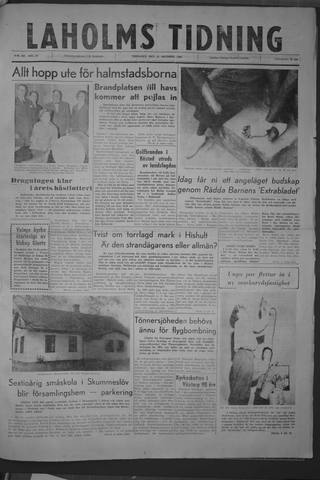 Förstasidan, Tisdag 25 oktober 1960
