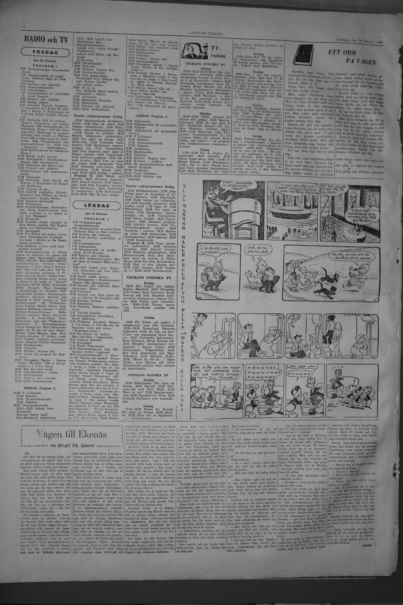 Laholms Tidning Fredag 26 februari 1960, sida 6