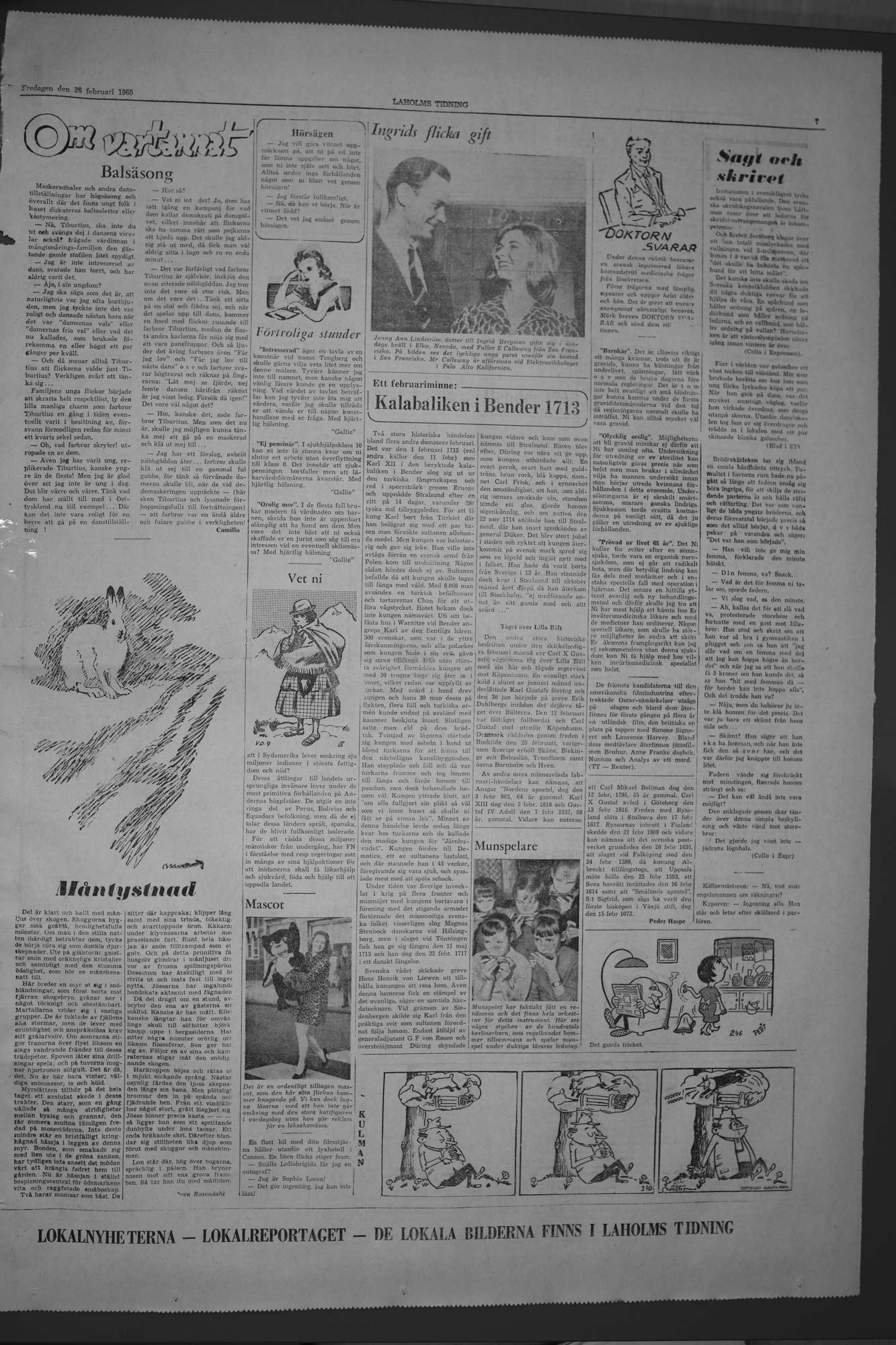 Laholms Tidning Fredag 26 februari 1960, sida 7