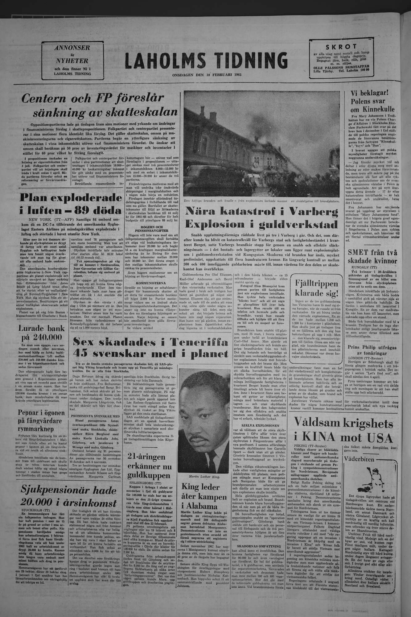 Laholms Tidning Onsdag 10 februari 1965, sida 8