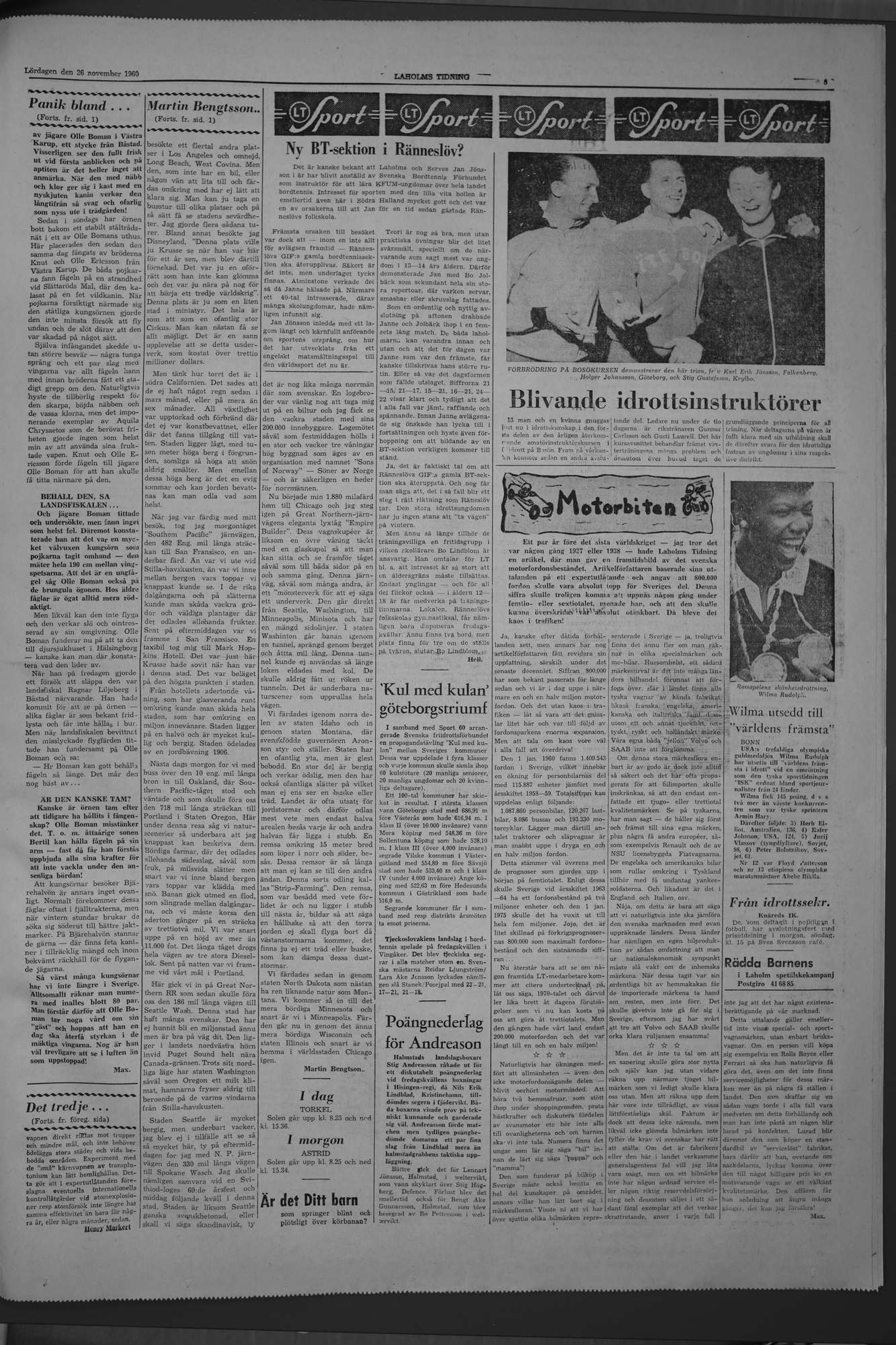 Laholms Tidning Lördag 26 november 1960, sida 5